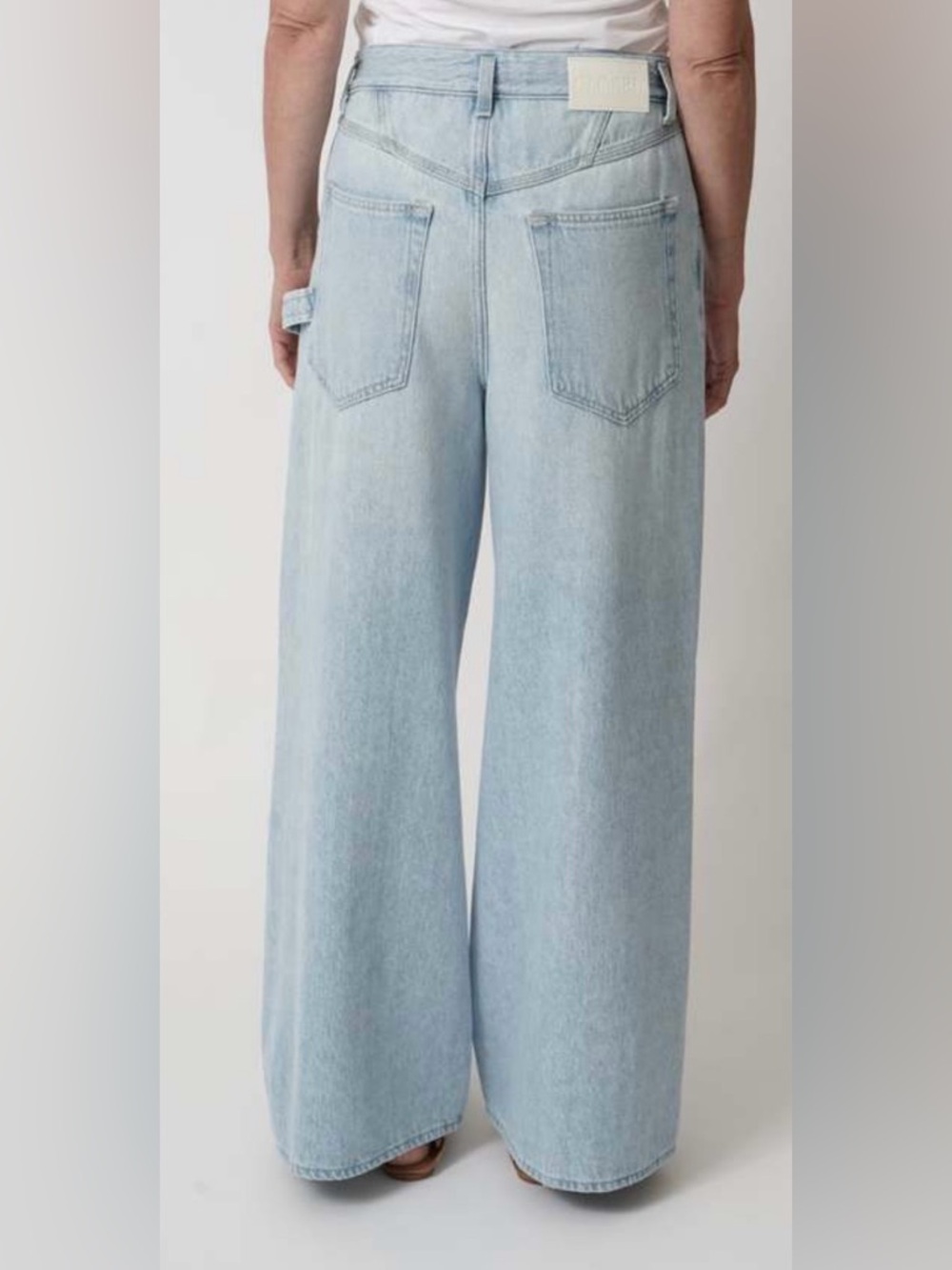 Closed NWT Morus Wide Leg Light Wash Denim Drawstring Jeans Women’s Size 28 - Picture 3 of 9